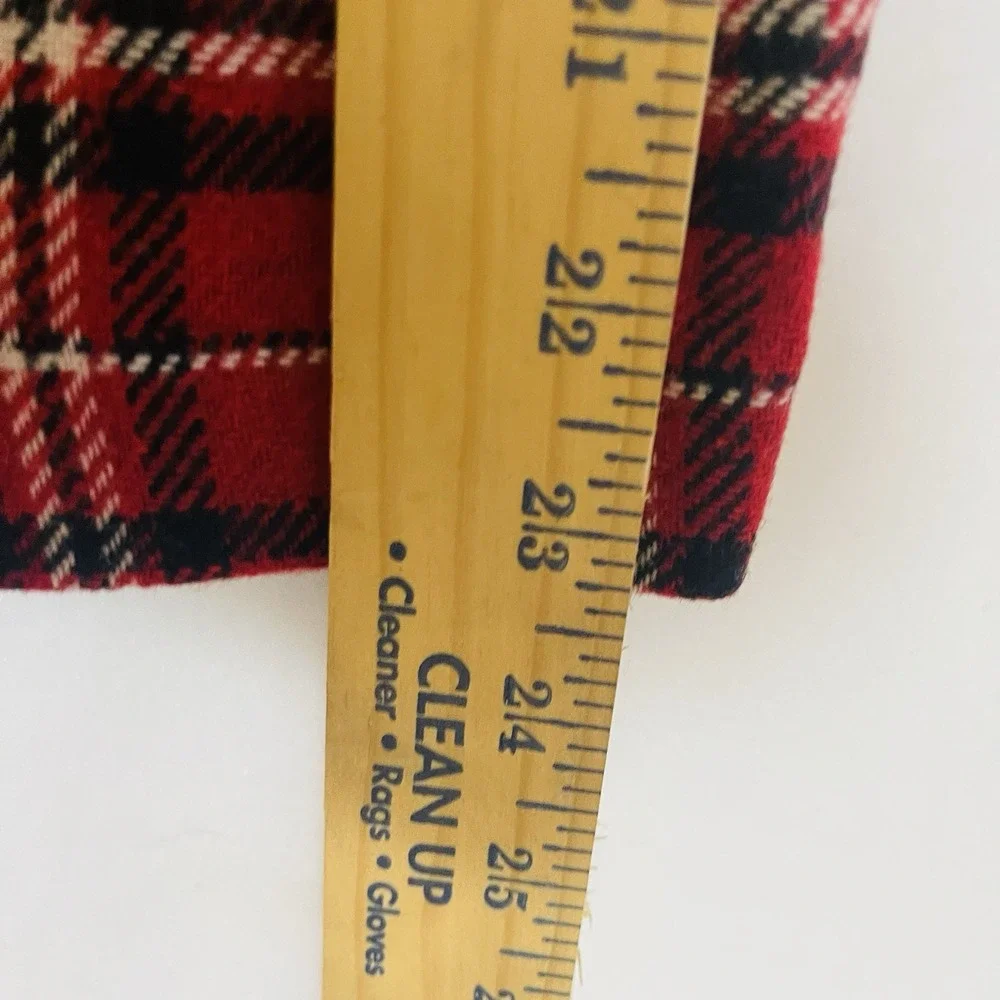 VTG J.G.‎ Hook Red Plaid Wool Blend Pencil Skirt Womens Size 8 Y2K